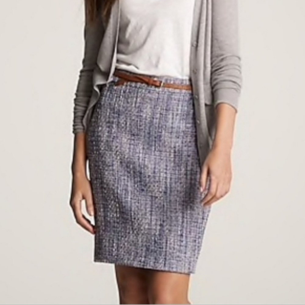 J.CREW Bellflower Tweed Pencil Skirt